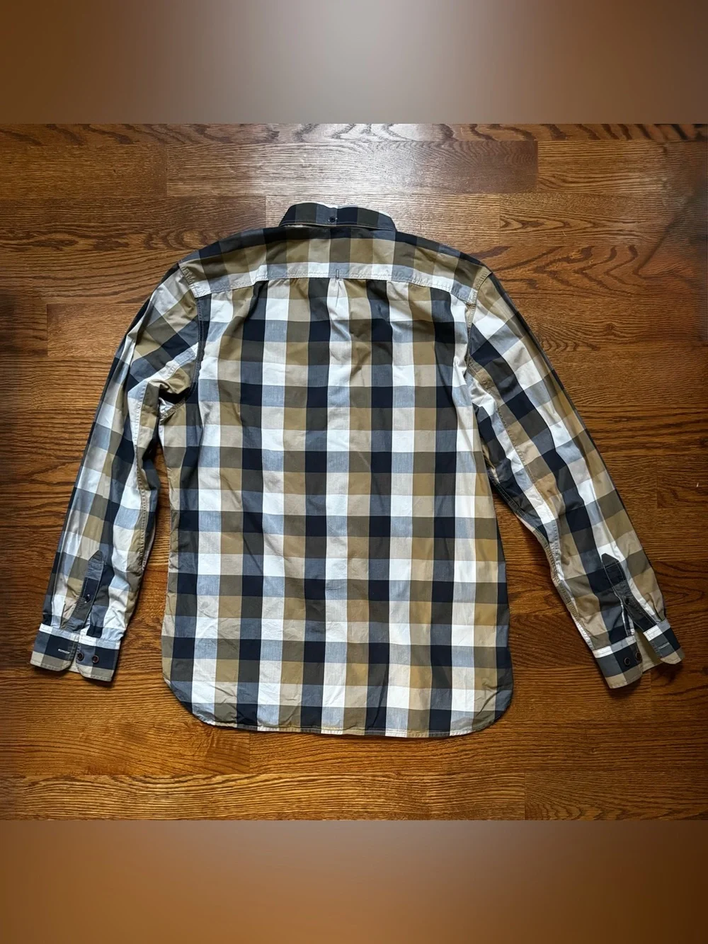 Banana Republic Heritage Men’s L Plaid 100% Cotton Button Down Shirt